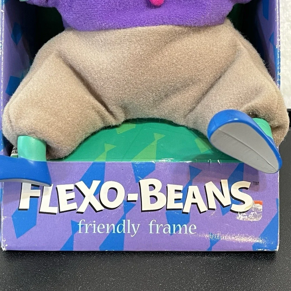 Novelty Body Plush Picture Frame BUDDY BEAN Businessman Flexo-Beans Vintage 2000